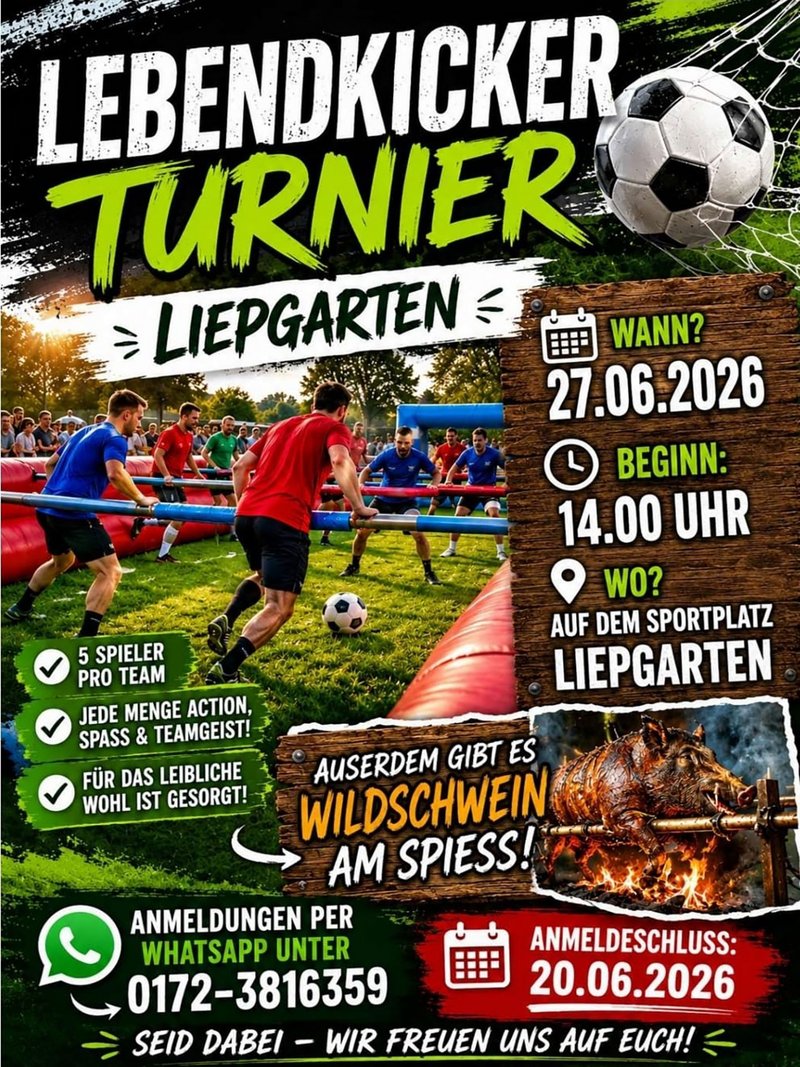 zeigt Veranstaltungsplakat mit Detailinformationen