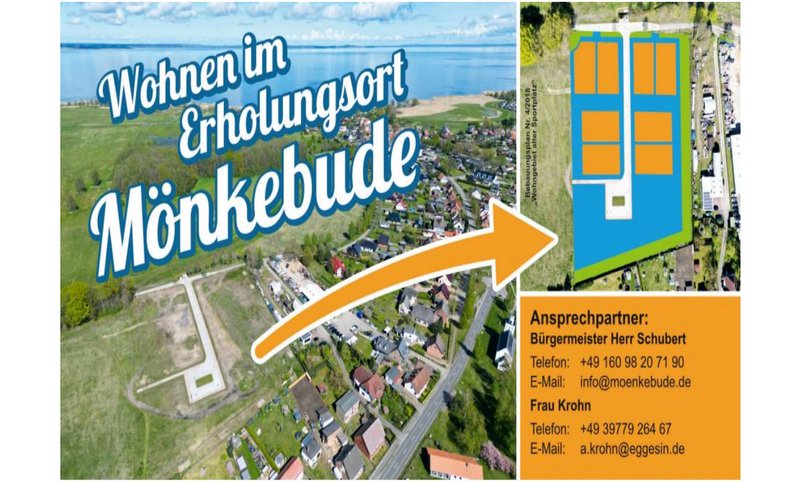 zeigt Anzeige zum Grundstücksangebot