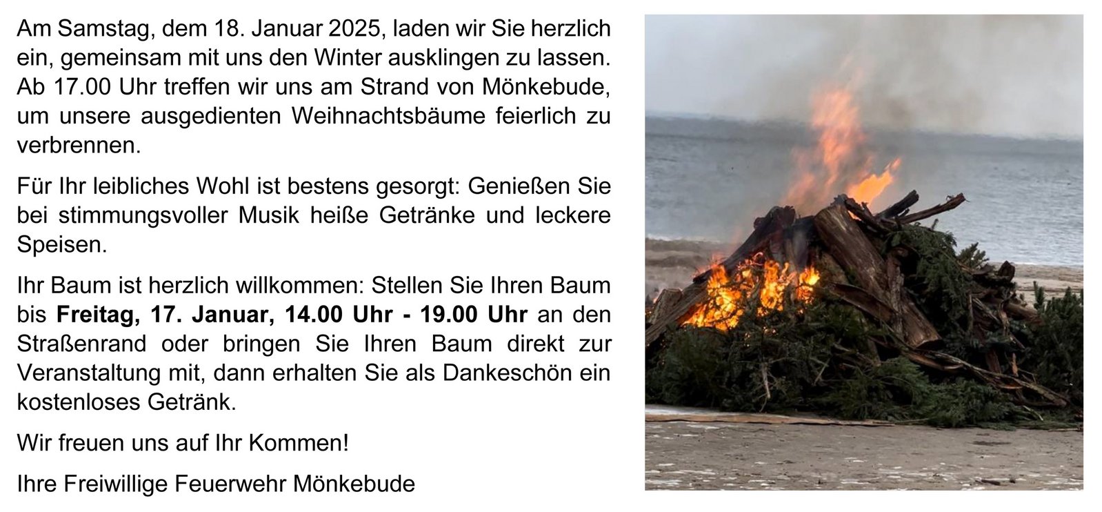 zeigt Veranstaltungsdetails und Abbildung Feuer